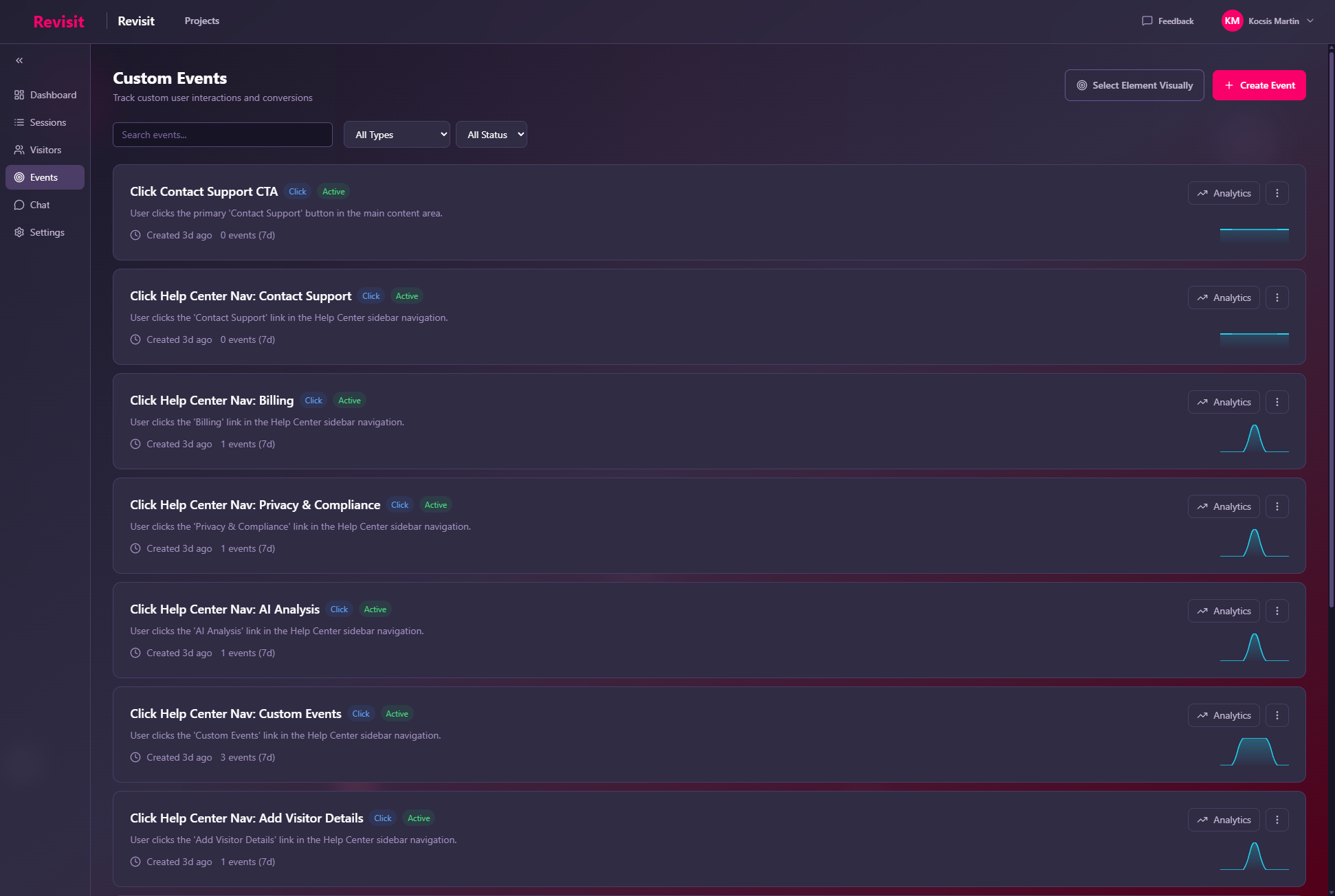 Custom events in minutes—no code deploys